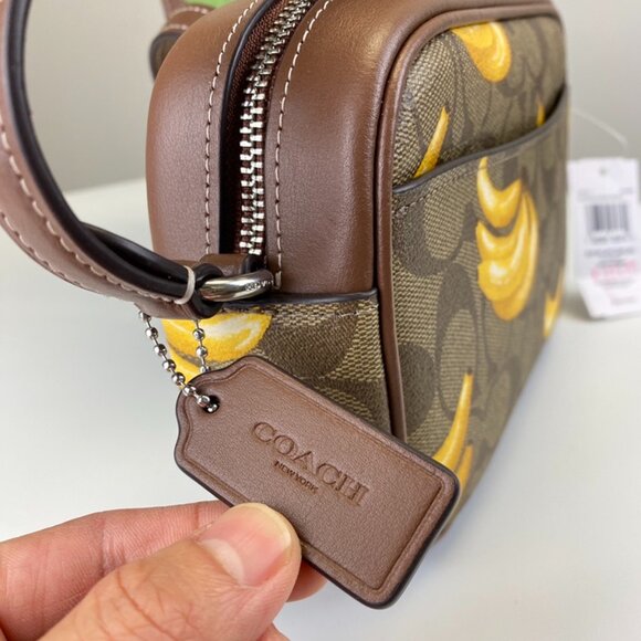 Coach CR175 Mini Jamie Camera Bag, Signature Canvas with Banana Print in Khaki - Picture 3 of 7